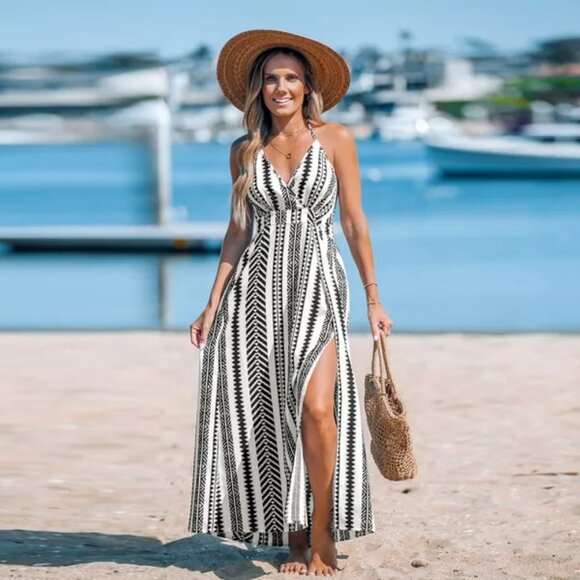 Cupshe Black and White Maxi Dress - Picture 5 of 5